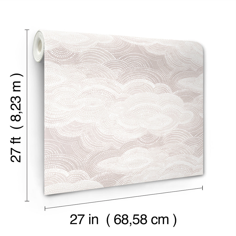 Vision Lavender Stipple Clouds Wallpaper  | Brewster Wallcovering - The WorkRm