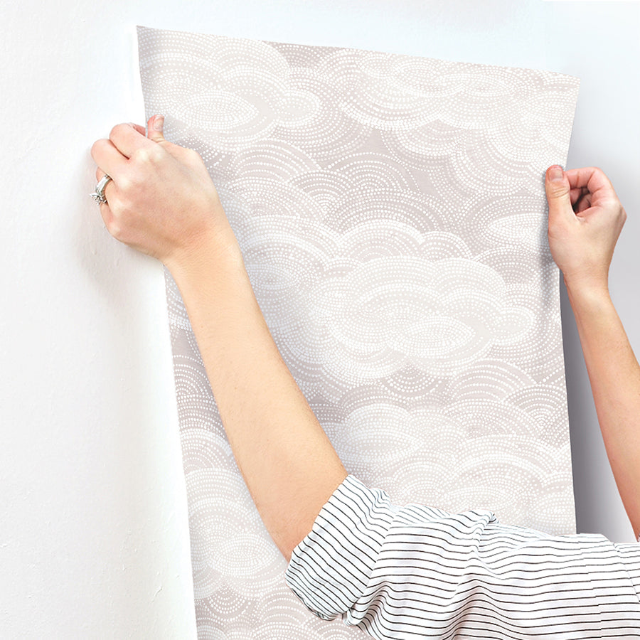 Vision Lavender Stipple Clouds Wallpaper  | Brewster Wallcovering - The WorkRm