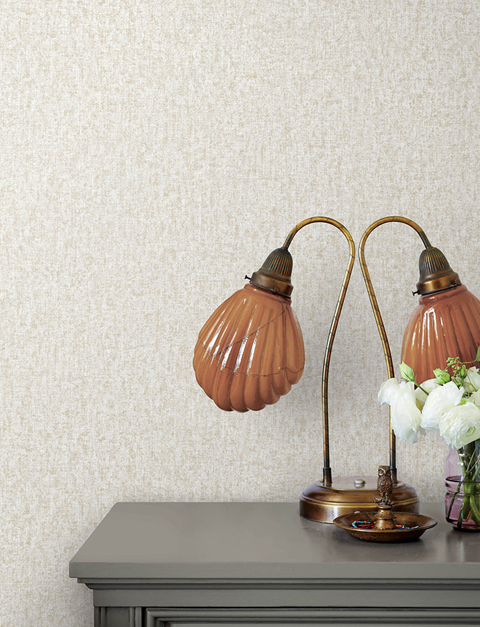 Halliday Blush Faux Linen Wallpaper  | Brewster Wallcovering - The WorkRm