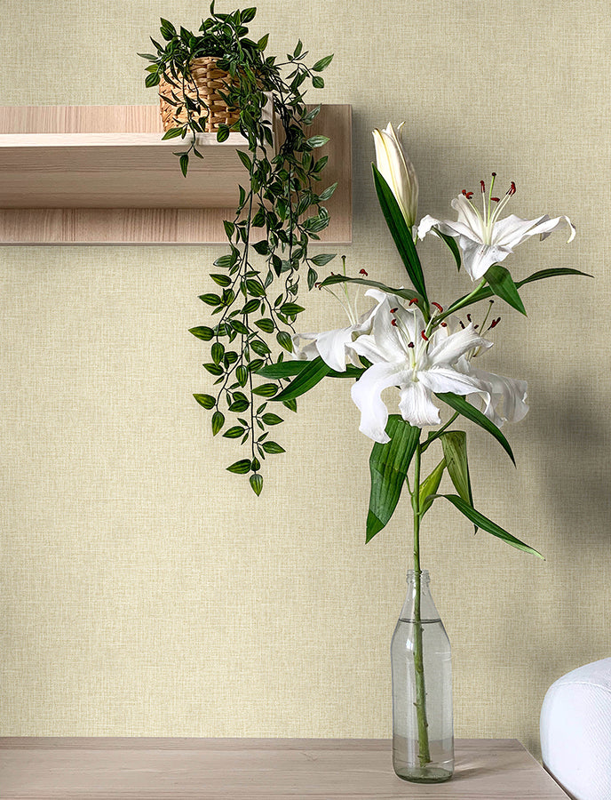 Buxton Taupe Faux Weave Wallpaper  | Brewster Wallcovering - The WorkRm