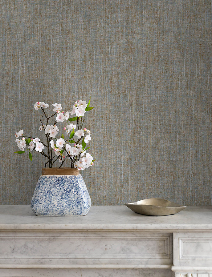 Glenburn Neutral Woven Shimmer Wallpaper  | Brewster Wallcovering - The WorkRm