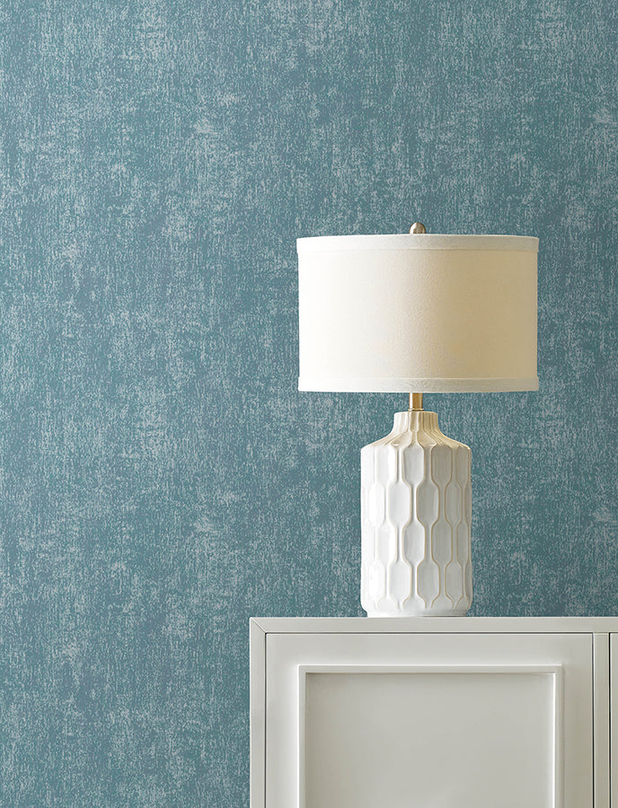 Edmore Denim Faux Suede Wallpaper - Brewster Wallcovering