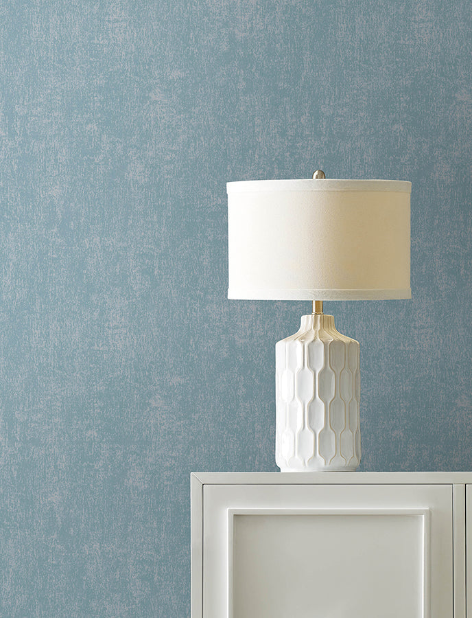 Edmore Sky Blue Faux Suede Wallpaper  | Brewster Wallcovering - The WorkRm