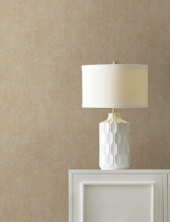 Edmore Light Brown Faux Suede Wallpaper - Brewster Wallcovering