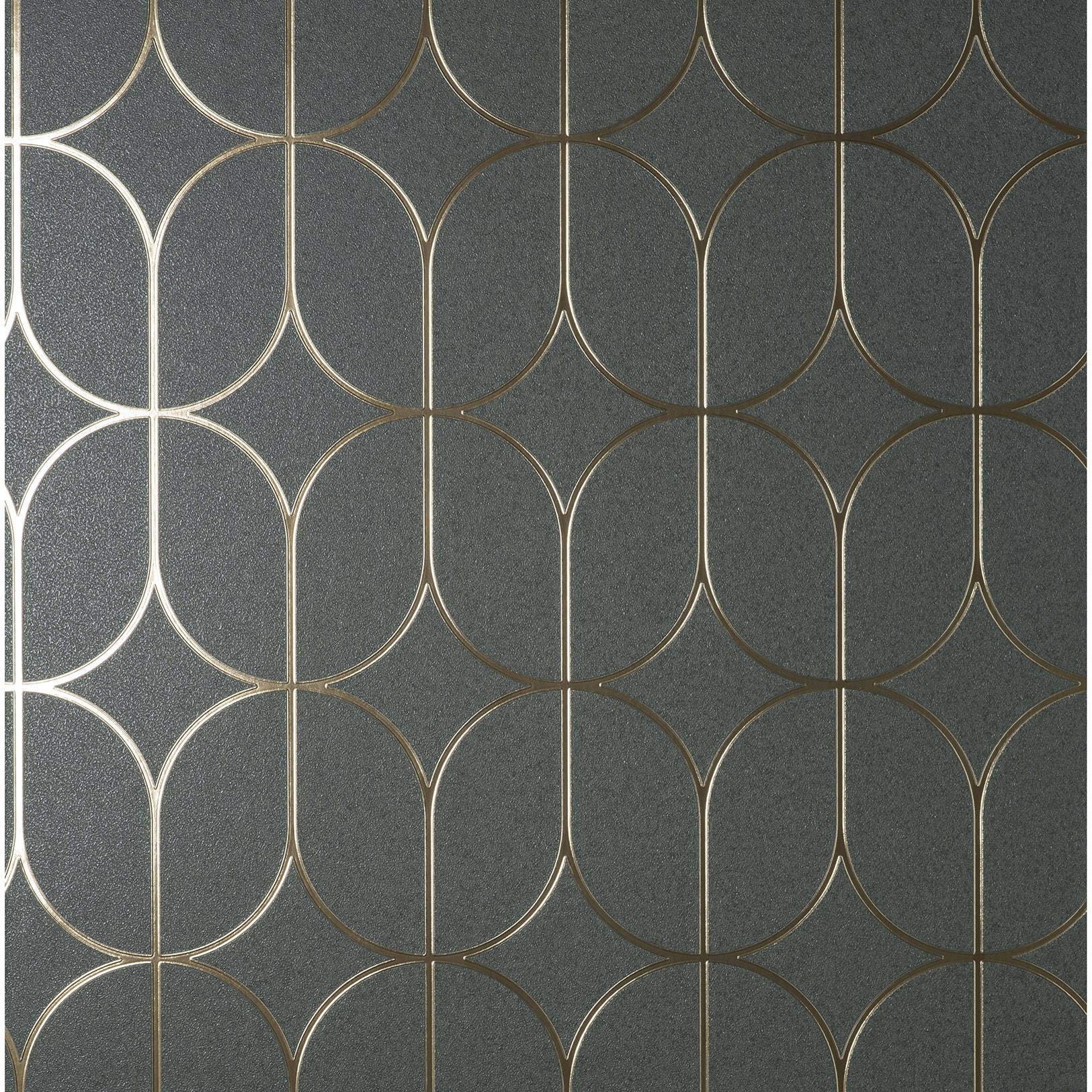 Picture of Raye Charcoal Rosco Trellis Wallpaper