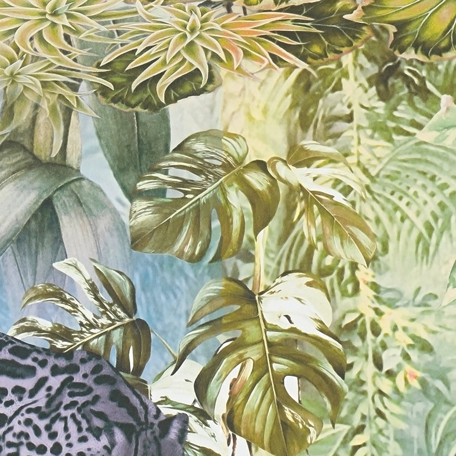 Cordian Light Yellow Rainforest Landscape Wallpaper - Brewster Wallcovering