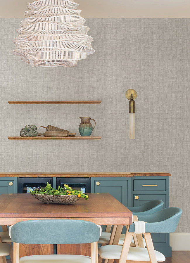 Grey Lansdowne Peel and Stick Wallpaper - Brewster Wallcovering