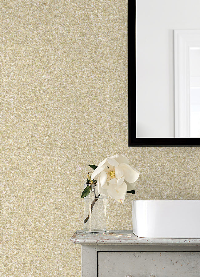 Yellow Ashland Peel and Stick Wallpaper - Brewster Wallcovering