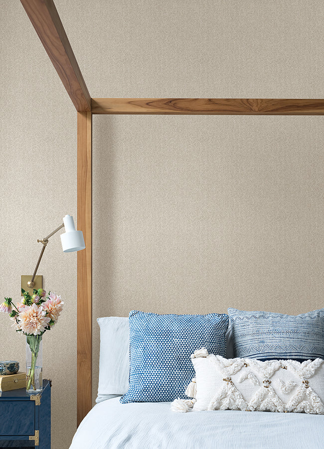 Taupe Ashland Peel and Stick Wallpaper  | Brewster Wallcovering
