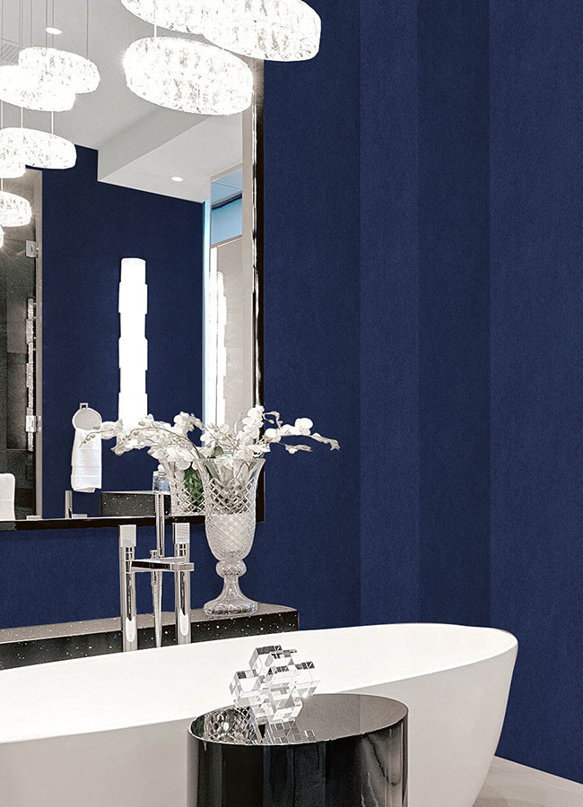 Azure Blue RuSuede Peel and Stick Wallpaper - Brewster Wallcovering