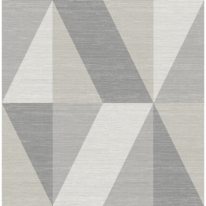 Picture of Winslow Stone Geometric Faux Grasscloth Wallpaper