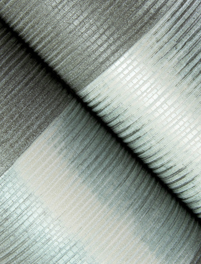 Baldwin Slate Shibori Stripe Wallpaper  | Brewster Wallcovering - The WorkRm