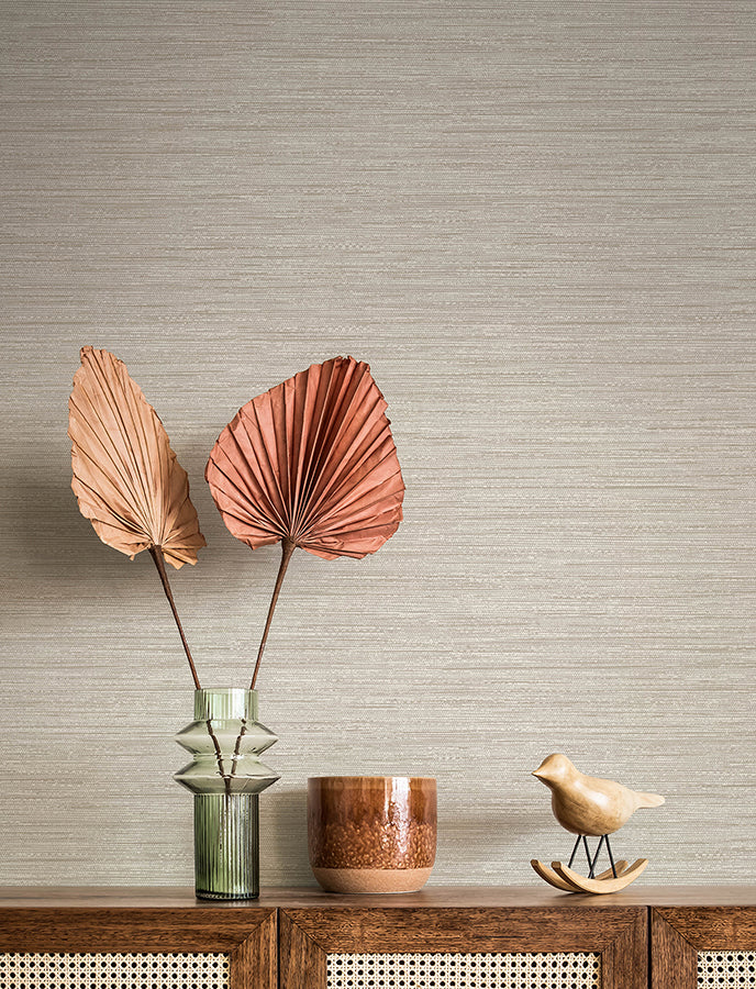 Sheehan Neutral Faux Grasscloth Wallpaper  | Brewster Wallcovering - The WorkRm