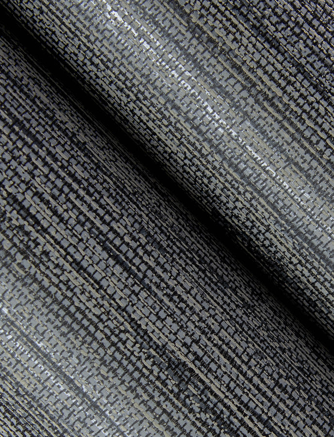 Sheehan Black Faux Grasscloth Wallpaper  | Brewster Wallcovering - The WorkRm