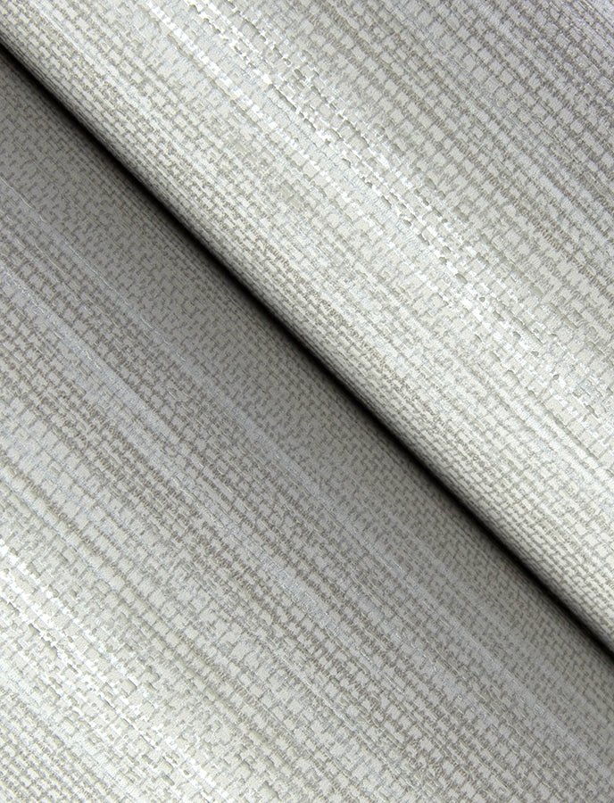 Sheehan Silver Faux Grasscloth Wallpaper - Brewster Wallcovering