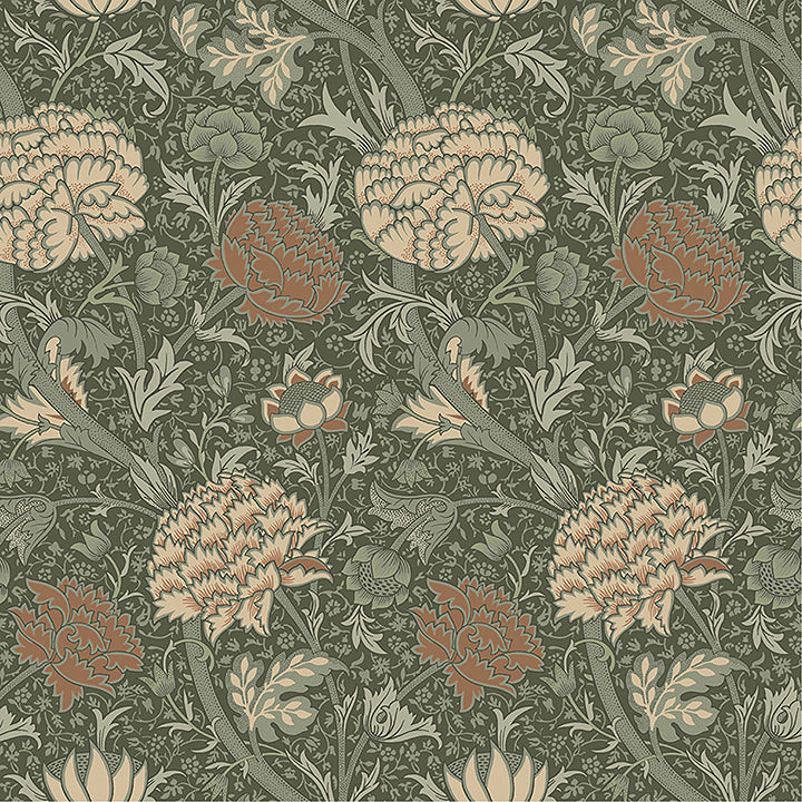 Picture of Cray Sea Green Floral Trail Wallpaper