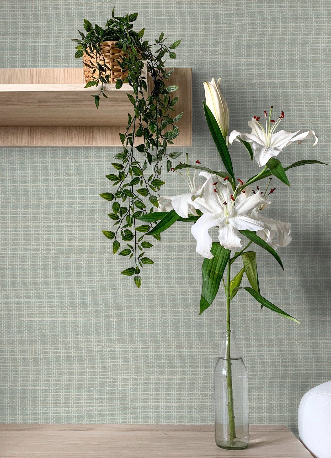 Spinnaker Aqua Netting Wallpaper - Brewster Wallcovering