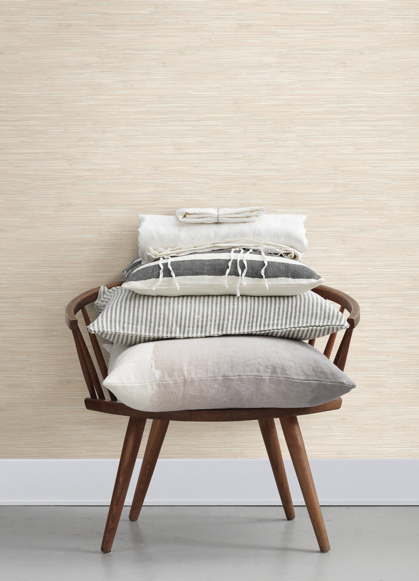 Grassweave Peach Imitation Grasscloth Wallpaper - Brewster Wallcovering