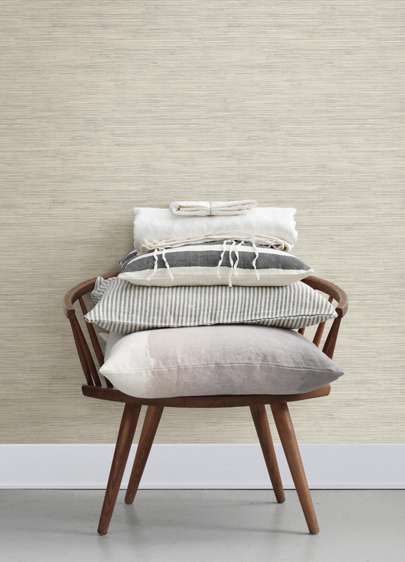 Grassweave Light Grey Imitation Grasscloth Wallpaper  | Brewster Wallcovering - The WorkRm