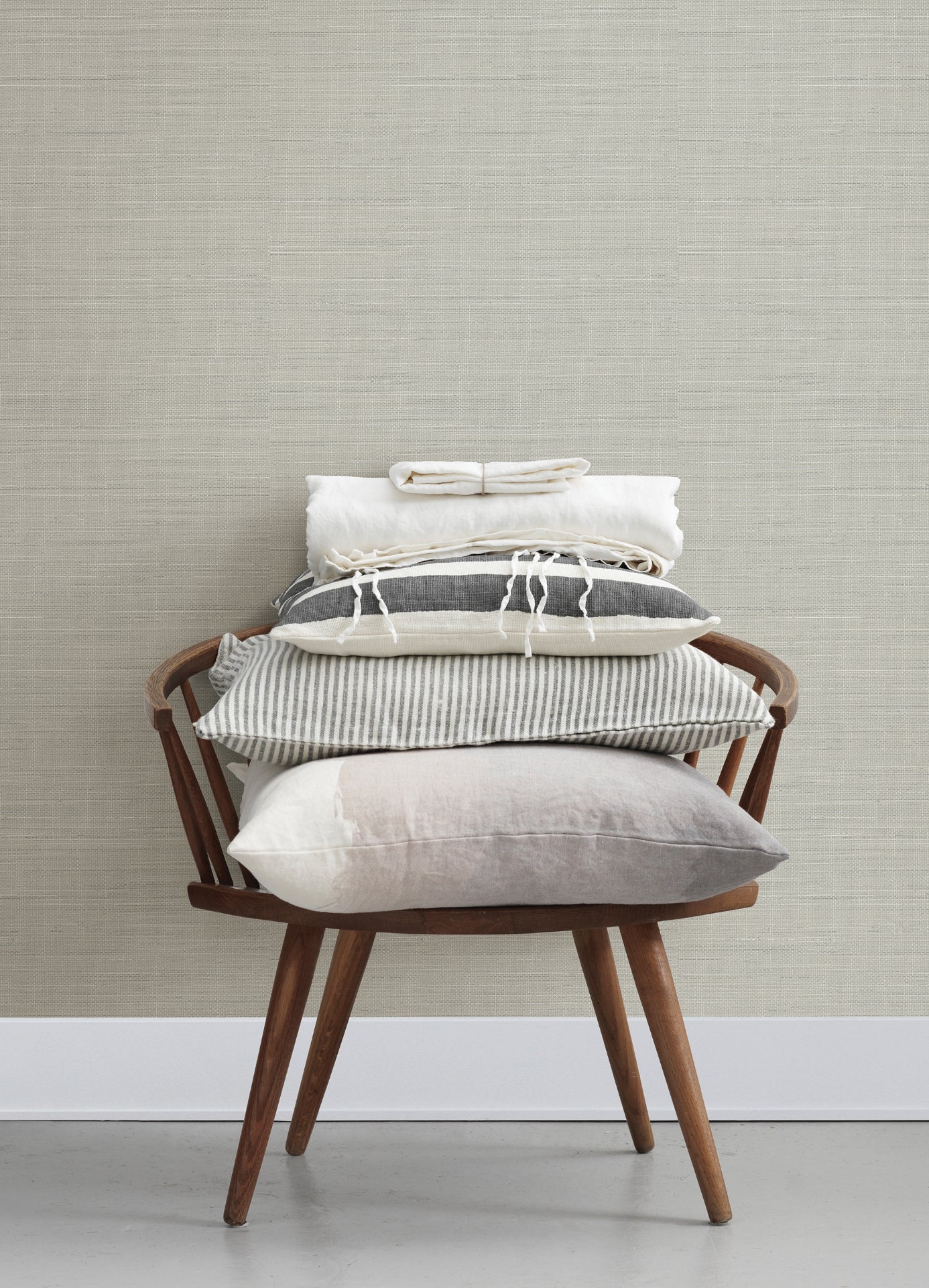 Spinnaker Grey Netting Wallpaper - Brewster Wallcovering