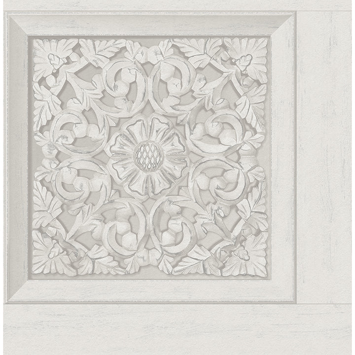 Picture of Albie Dove Carved Panel Wallpaper