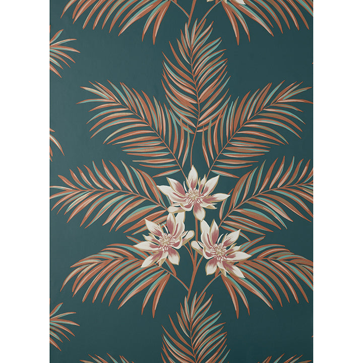 Picture of Bali Teal Palm Wallpaper