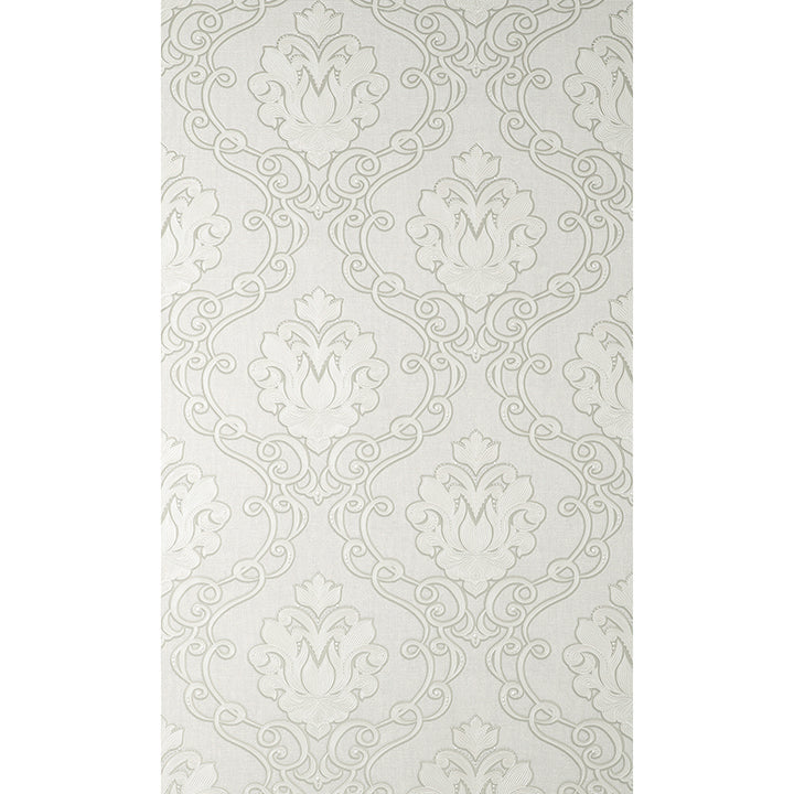 Picture of Florentine White Damask Wallpaper