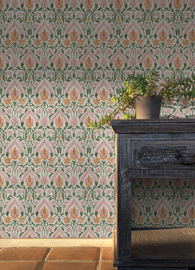 Isle Pink Peel and Stick Wallpaper - Brewster Wallcovering