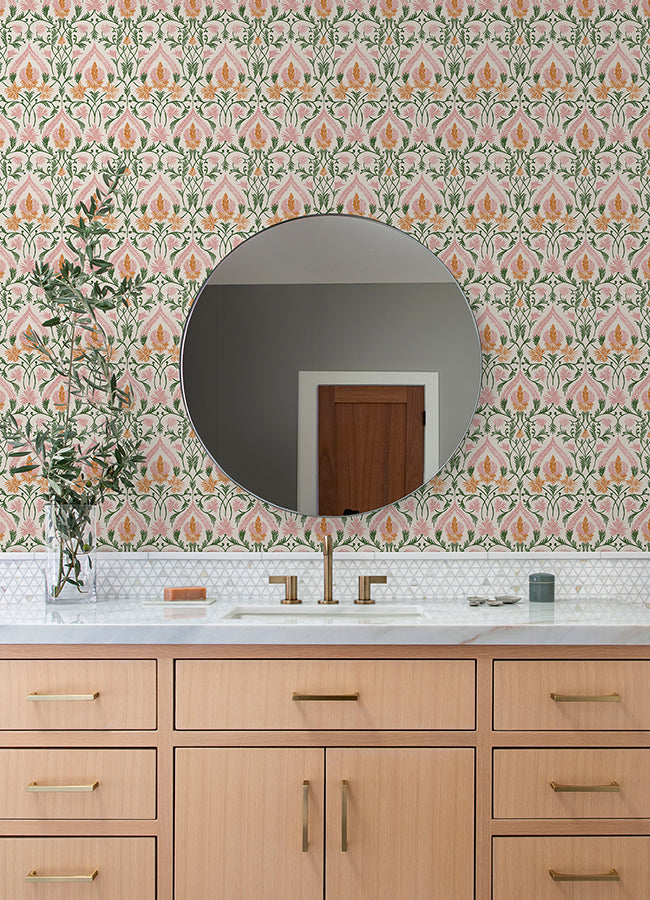 Isle Pink Peel and Stick Wallpaper  | Brewster Wallcovering - The WorkRm