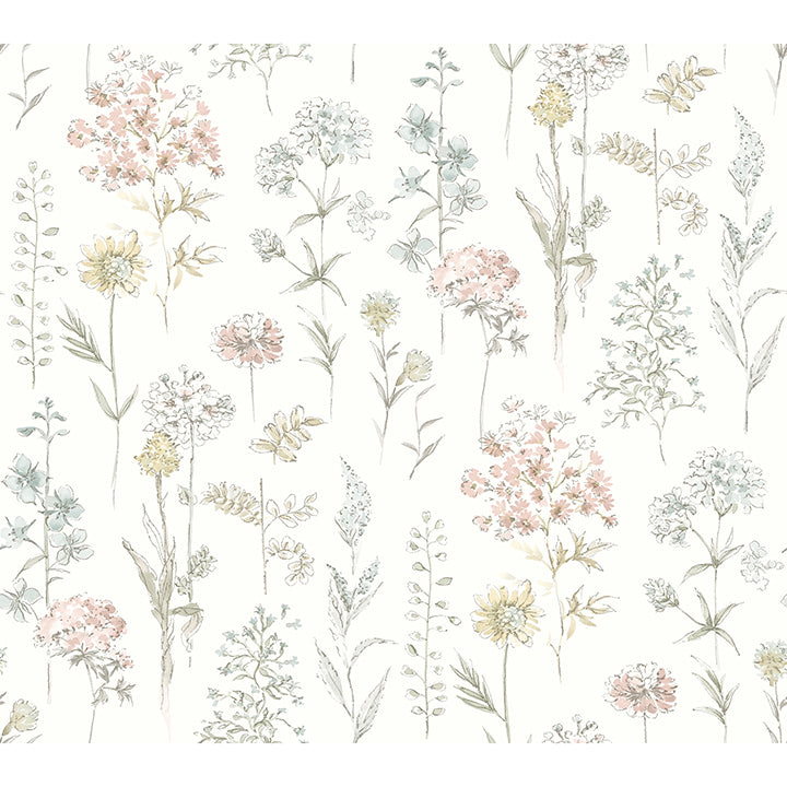 Picture of Bergamot Pastel Wildflower Wallpaper