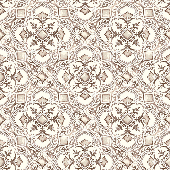 Picture of Marjoram Blush Floral Tile Wallpaper