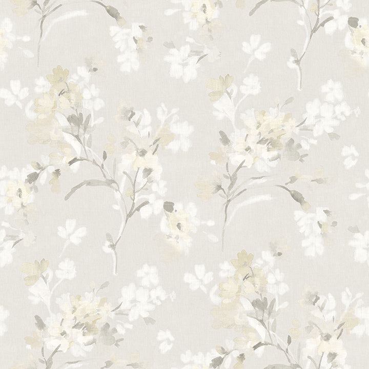 Picture of Azalea Neutral Floral Branches Wallpaper