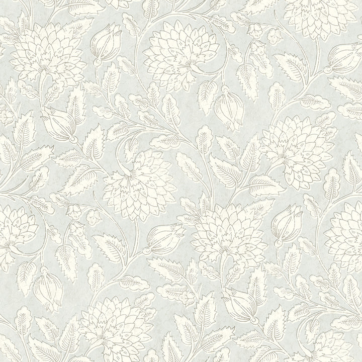 Picture of Vadouvan Light Blue Jacobean Trail Wallpaper