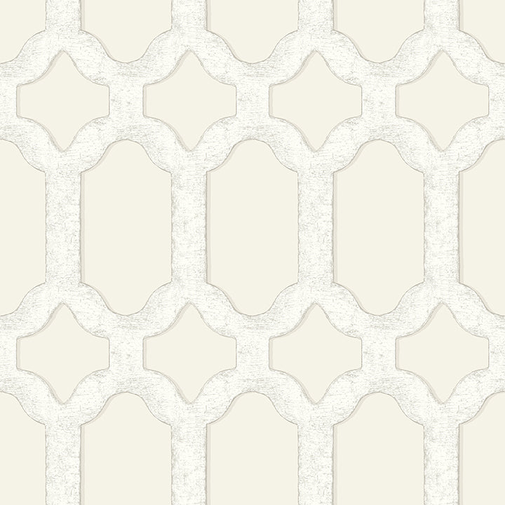 Picture of Chervil Cream Trellis Wallpaper