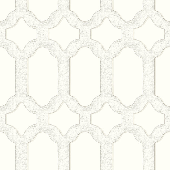 Picture of Chervil White Trellis Wallpaper