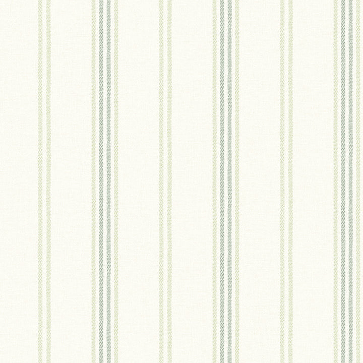 Picture of Lovage Green Linen Stripe Wallpaper