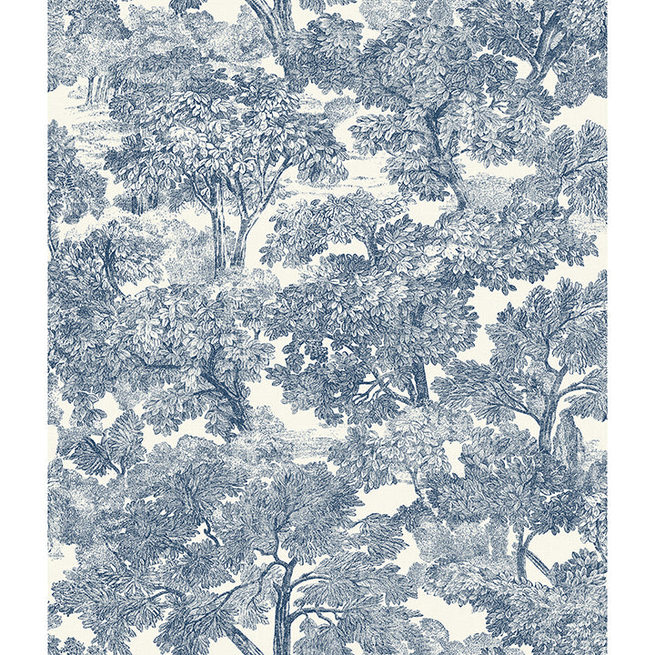 Picture of Spinney Blue Toile Wallpaper