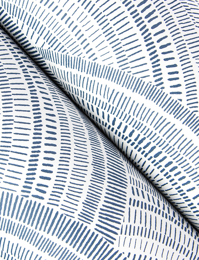 Encircle Indigo Geometric Wallpaper  | Brewster Wallcovering - The WorkRm