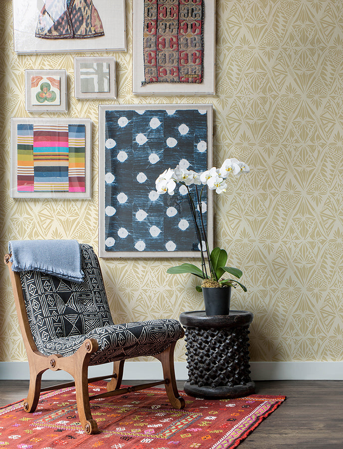 Urbane Yellow Diamonds Wallpaper  | Brewster Wallcovering - The WorkRm