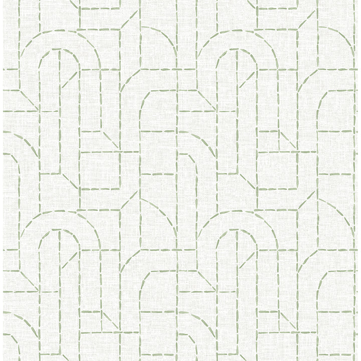 Picture of Integrity Light Green Arched Outlines Wallpaper