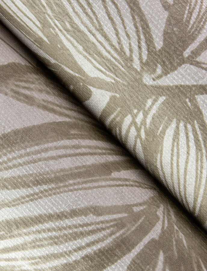 Rhythmic Taupe Leaf Wallpaper  | Brewster Wallcovering - The WorkRm