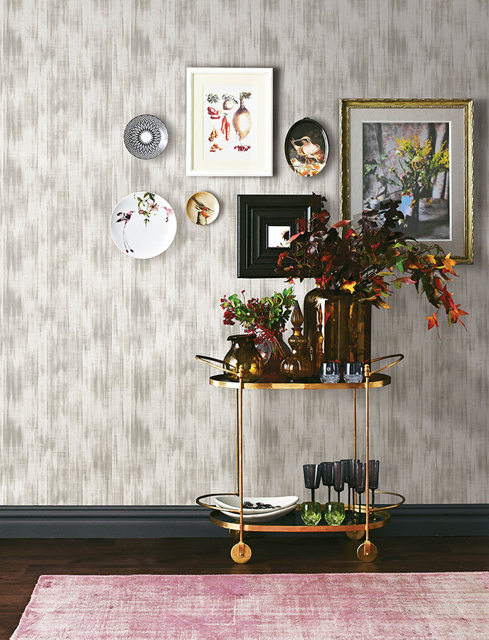 Marvel Grey Ripple Wallpaper - Brewster Wallcovering