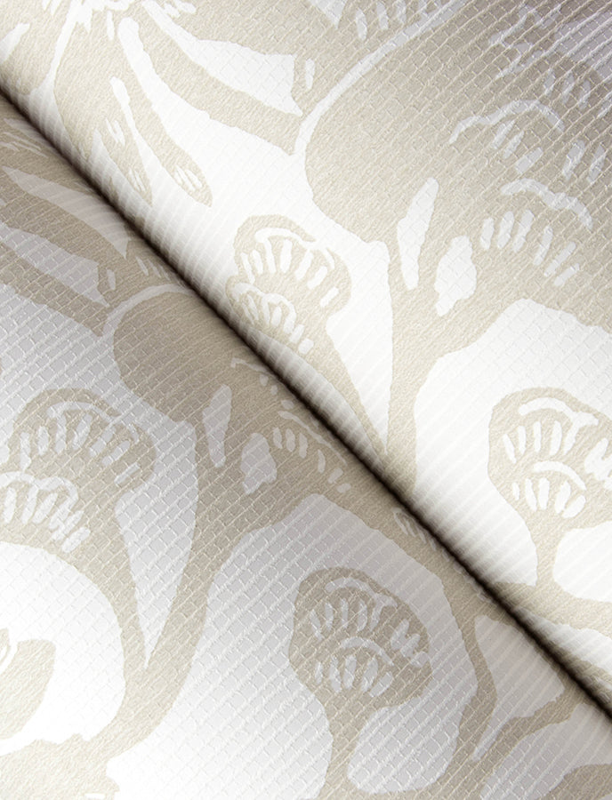 Jacaranda Taupe Tropical Trail Wallpaper  | Brewster Wallcovering - The WorkRm