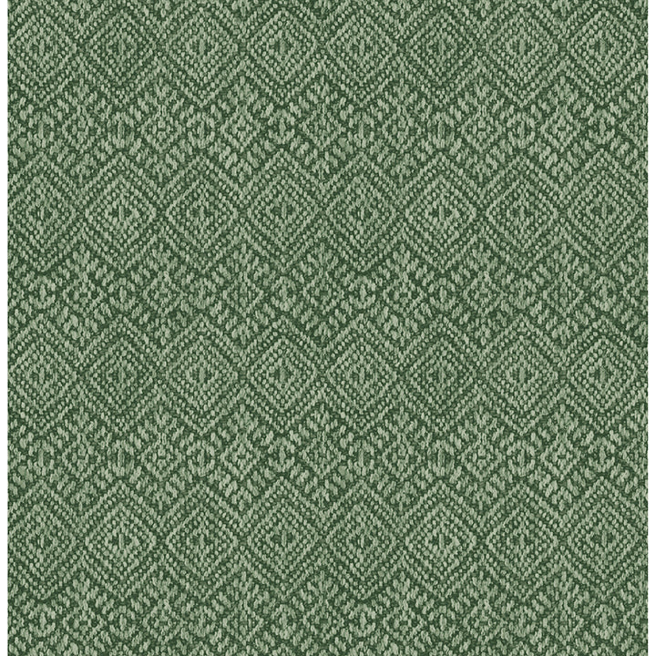 Picture of Gallivant Green Woven Geometric Wallpaper