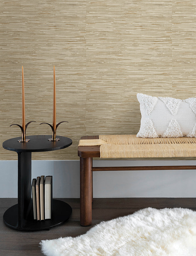 Exhale Light Brown Woven Faux Grasscloth Wallpaper  | Brewster Wallcovering - The WorkRm