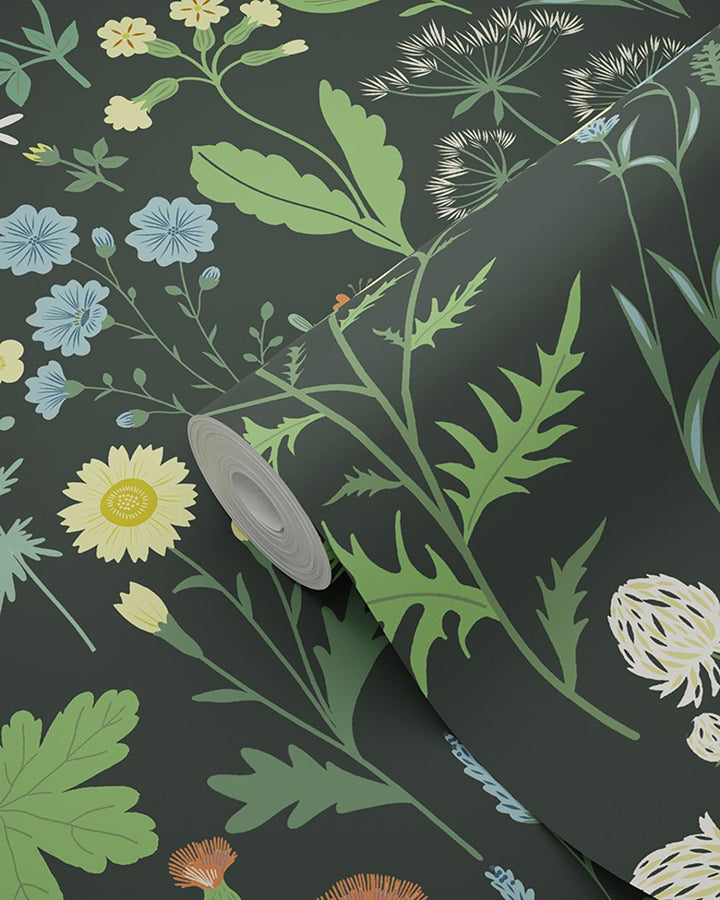 Letitia Black Summer Meadows Wallpaper  | Brewster Wallcovering - The WorkRm