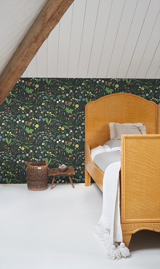 Letitia Black Summer Meadows Wallpaper  | Brewster Wallcovering - The WorkRm