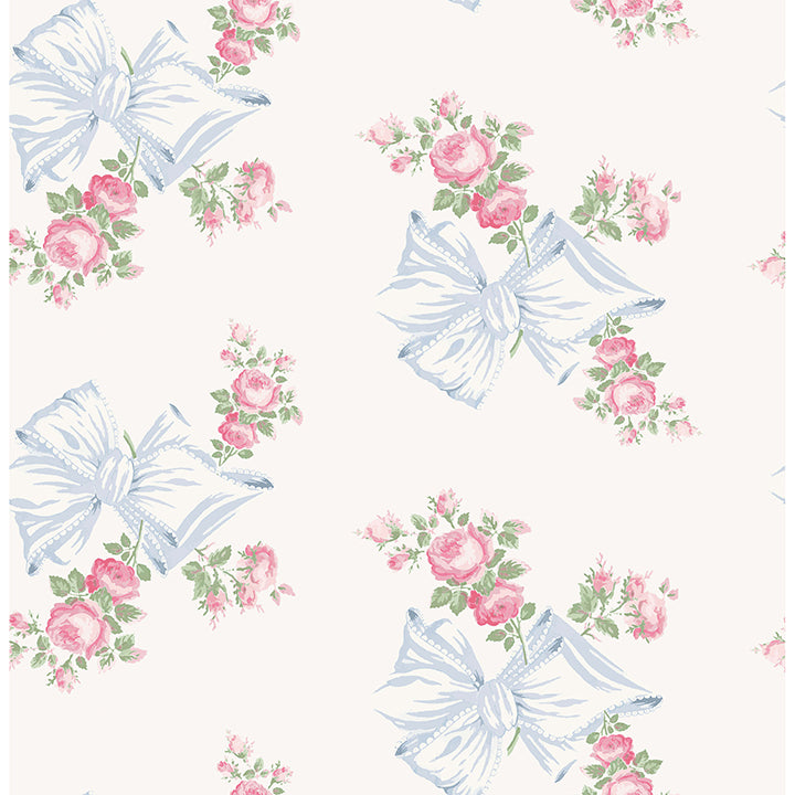 Picture of Rosa Beaux Pastel Blue Peel and Stick Wallpaper