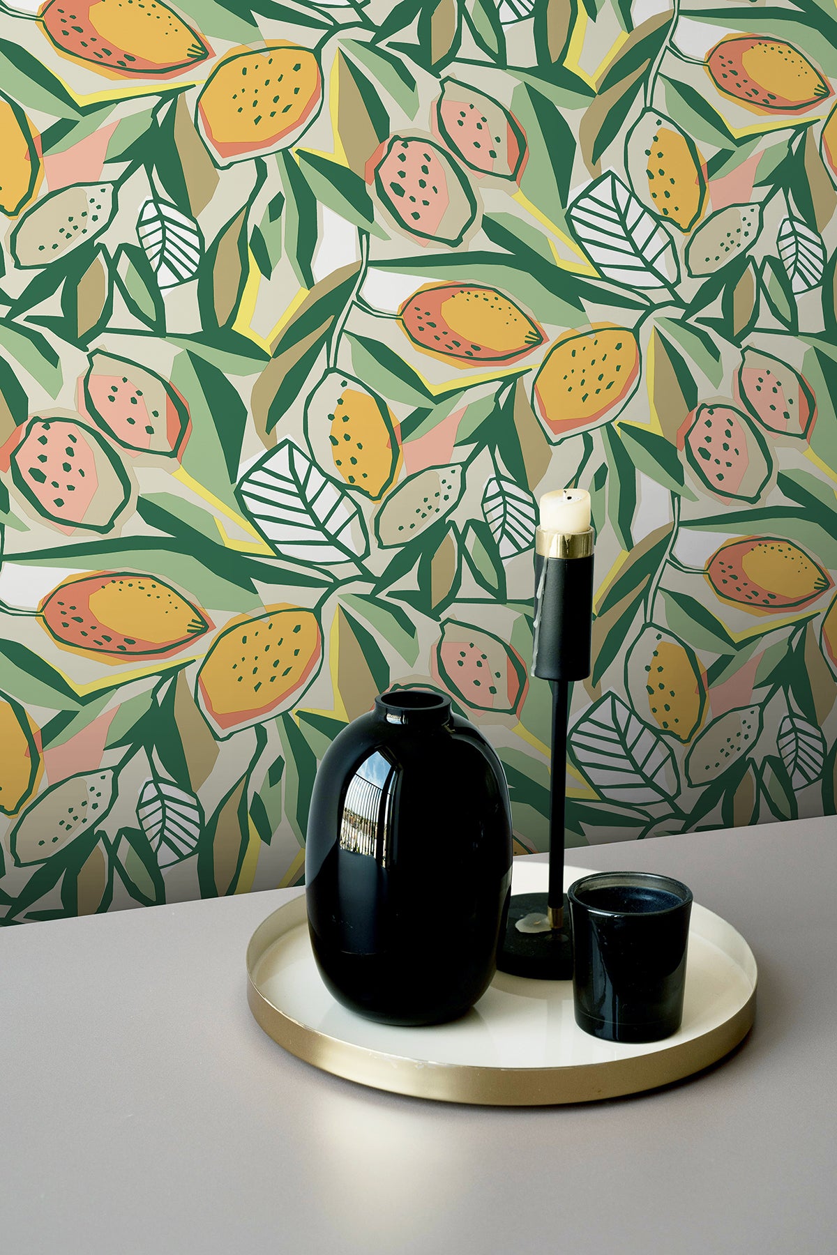 Main Squeeze Peach Peel and Stick Wallpaper - Brewster Wallcovering