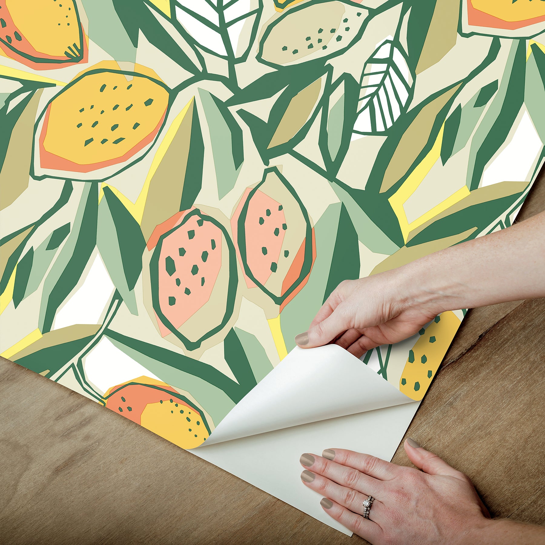 Main Squeeze Peach Peel and Stick Wallpaper - Brewster Wallcovering